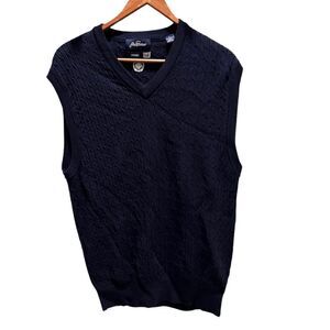Jack Nicklaus Legacy 100% Merino Wool men’s navy blue sweater vest large